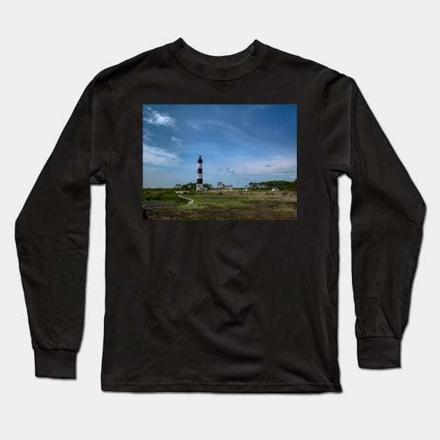 Bodie Island Lighthouse Long Sleeve T-Shirt by Ckauzmann